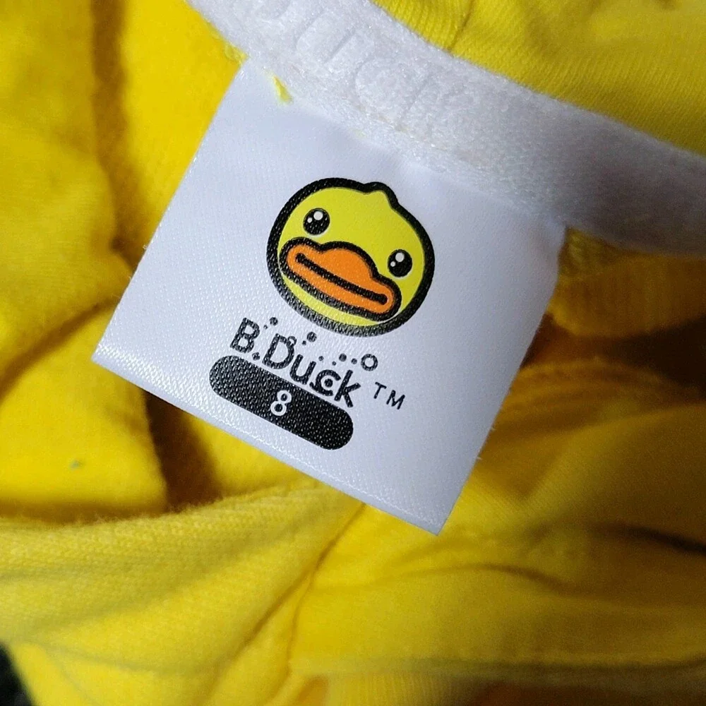 B. Duck Hoodie & Sweat Pants Set 8 Children's Size Yellow Black Kangaroo Pocket